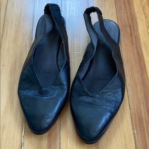 Seychelles sling back high vamp flat